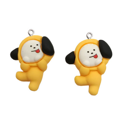 10 buc. Brelocuri amuzante din rășină cu animale din desene animate Kawaii Accesorii de decor DIY pentru cercei breloc colier bibelar pandantiv bijuterii descoperiri