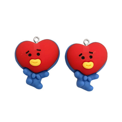 10 buc. Brelocuri amuzante din rășină cu animale din desene animate Kawaii Accesorii de decor DIY pentru cercei breloc colier bibelar pandantiv bijuterii descoperiri