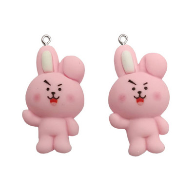 10 buc. Brelocuri amuzante din rășină cu animale din desene animate Kawaii Accesorii de decor DIY pentru cercei breloc colier bibelar pandantiv bijuterii descoperiri