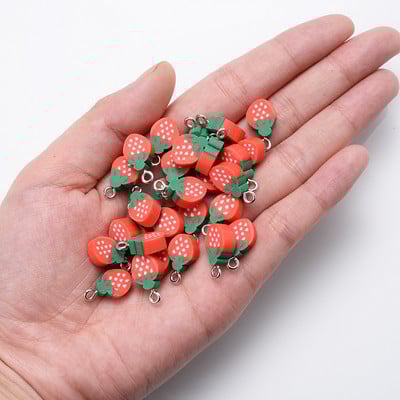 30 buc./pachet amestec de fructe în formă de pandantiv pandantiv din margele de argilă polimerică pentru fabricarea de bijuterii DIY, colier, brățară, accesorii pentru cercei