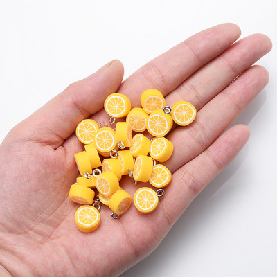 30 buc./pachet amestec de fructe în formă de pandantiv pandantiv din margele de argilă polimerică pentru fabricarea de bijuterii DIY, colier, brățară, accesorii pentru cercei