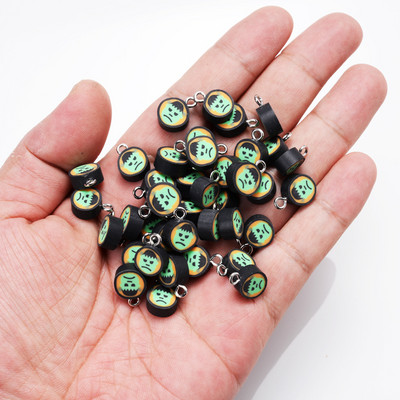 30 buc./pachet amestec de fructe în formă de pandantiv pandantiv din margele de argilă polimerică pentru fabricarea de bijuterii DIY, colier, brățară, accesorii pentru cercei