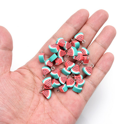 30 buc./pachet amestec de fructe în formă de pandantiv pandantiv din margele de argilă polimerică pentru fabricarea de bijuterii DIY, colier, brățară, accesorii pentru cercei