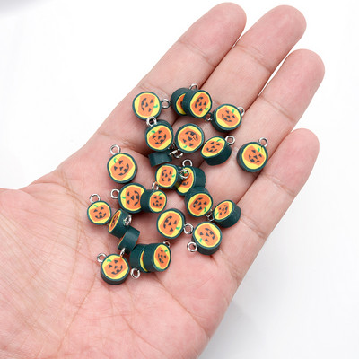 30 buc./pachet amestec de fructe în formă de pandantiv pandantiv din margele de argilă polimerică pentru fabricarea de bijuterii DIY, colier, brățară, accesorii pentru cercei