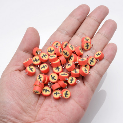 30 buc./pachet amestec de fructe în formă de pandantiv pandantiv din margele de argilă polimerică pentru fabricarea de bijuterii DIY, colier, brățară, accesorii pentru cercei