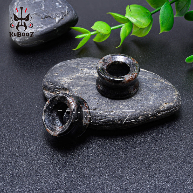 KUBOOZ Trendy Firework Stone Ureche Gauges Expanders Fashion Body Piercing Bijuterii Cercei Plugs Tunnel Stretchers 2BUC