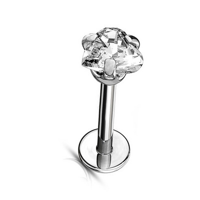 G23 Ttianium Labret ajak fülcsavarok Piercing háromszög cirkon PIERC fülporc Tragus Helix fülbevaló Szexi testpiercing ékszer