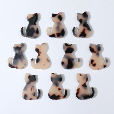 10 bucăți 17x24mm pisici colorate acrilice brelocuri pandantive pentru cercei brățări brelocuri animale bricolaj bijuterii pentru fabricarea de bijuterii cu ridicata