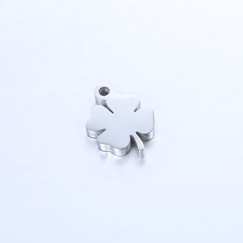 5 buc/lot colier norocos cu pandantiv cu trifoi cu patru foi pentru femei, la modă, din oțel inoxidabil, de culoare auriu, argintiu, accesorii de bijuterii