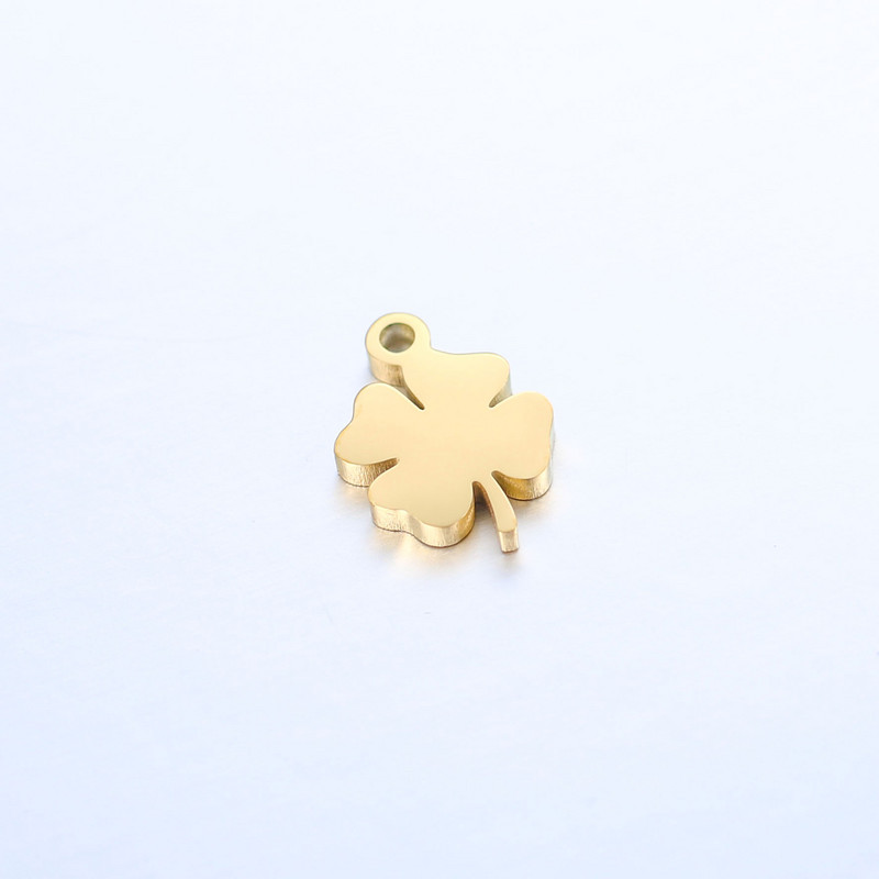 5 buc/lot colier norocos cu pandantiv cu trifoi cu patru foi pentru femei, la modă, din oțel inoxidabil, de culoare auriu, argintiu, accesorii de bijuterii