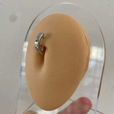 Köldökpiercing perforált minimalista áttört köldökgyűrű allergia elleni réz köldök gyűrű testpiercing köldök