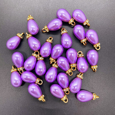 NOU 8 bucăți DIY 10x20mm multicolore mini perle acrilice pandantiv picături de apă margele farmec cercei ornamente piese de bijuterii