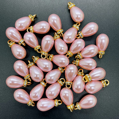 NOU 8 bucăți DIY 10x20mm multicolore mini perle acrilice pandantiv picături de apă margele farmec cercei ornamente piese de bijuterii