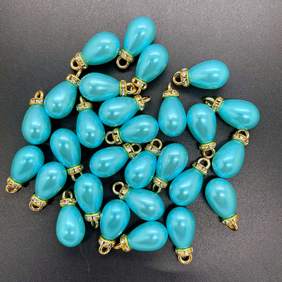 NOU 8 bucăți DIY 10x20mm multicolore mini perle acrilice pandantiv picături de apă margele farmec cercei ornamente piese de bijuterii