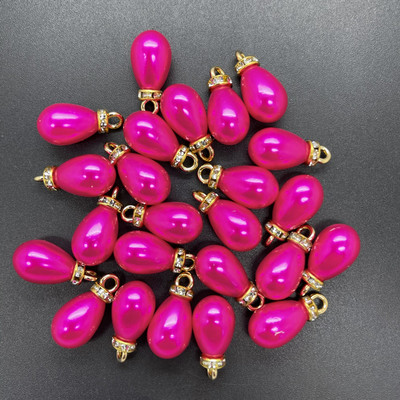 NOU 8 bucăți DIY 10x20mm multicolore mini perle acrilice pandantiv picături de apă margele farmec cercei ornamente piese de bijuterii