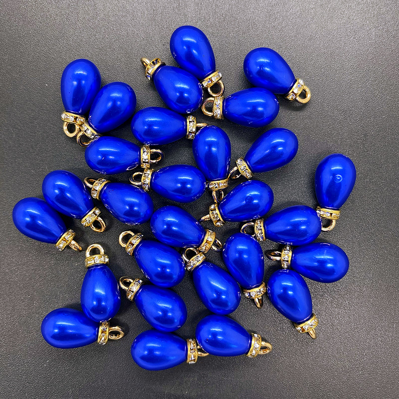 NOU 8 bucăți DIY 10x20mm multicolore mini perle acrilice pandantiv picături de apă margele farmec cercei ornamente piese de bijuterii