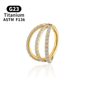 G23 Пункция на титаниева преграда Нос пръстен обръч с драпировка на тялото трагус Панта секция пиърсинг обеци за трагус Daith Helix Jewelry