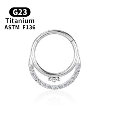 G23 titan perforare sept Cerceu inel pentru nas cu drapaj pentru corp Tragus Secțiune de balama piercing cercei tragus Bijuterii Daith Helix
