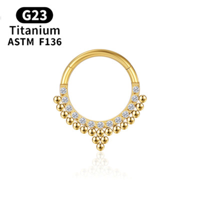 G23 titan perforare sept Cerceu inel pentru nas cu drapaj pentru corp Tragus Secțiune de balama piercing cercei tragus Bijuterii Daith Helix