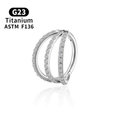 G23 titan perforare sept Cerceu inel pentru nas cu drapaj pentru corp Tragus Secțiune de balama piercing cercei tragus Bijuterii Daith Helix