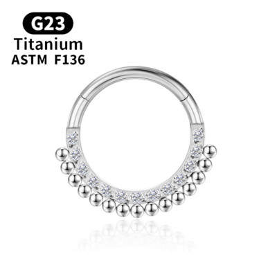 G23 titan perforare sept Cerceu inel pentru nas cu drapaj pentru corp Tragus Secțiune de balama piercing cercei tragus Bijuterii Daith Helix