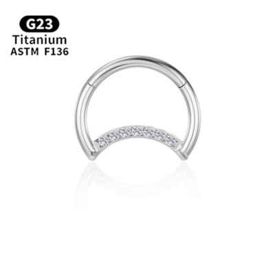 G23 titan perforare sept Cerceu inel pentru nas cu drapaj pentru corp Tragus Secțiune de balama piercing cercei tragus Bijuterii Daith Helix