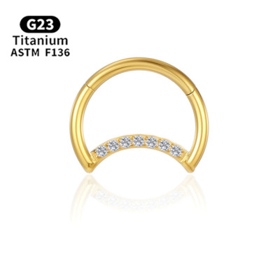G23 titan perforare sept Cerceu inel pentru nas cu drapaj pentru corp Tragus Secțiune de balama piercing cercei tragus Bijuterii Daith Helix