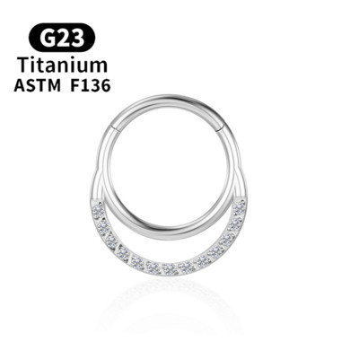 G23 titan perforare sept Cerceu inel pentru nas cu drapaj pentru corp Tragus Secțiune de balama piercing cercei tragus Bijuterii Daith Helix