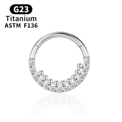 G23 titan perforare sept Cerceu inel pentru nas cu drapaj pentru corp Tragus Secțiune de balama piercing cercei tragus Bijuterii Daith Helix