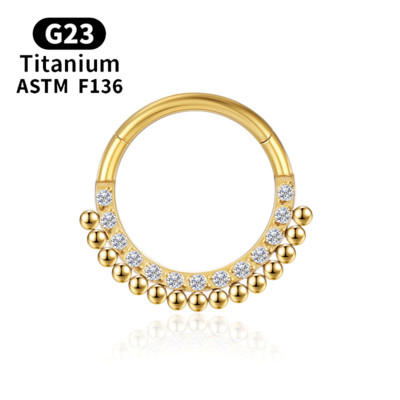 G23 titan perforare sept Cerceu inel pentru nas cu drapaj pentru corp Tragus Secțiune de balama piercing cercei tragus Bijuterii Daith Helix