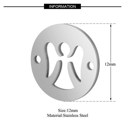 5 bucăți/lot 12 Horoscop Zodiac Breloc DIY Comerț cu ridicata Din oțel inoxidabil Harta lumii Frunze Pandantiv Palm Sun Hamsa Hand Connectors Charm