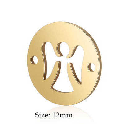 5 bucăți/lot 12 Horoscop Zodiac Breloc DIY Comerț cu ridicata Din oțel inoxidabil Harta lumii Frunze Pandantiv Palm Sun Hamsa Hand Connectors Charm