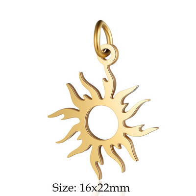 5 bucăți/lot 12 Horoscop Zodiac Breloc DIY Comerț cu ridicata Din oțel inoxidabil Harta lumii Frunze Pandantiv Palm Sun Hamsa Hand Connectors Charm