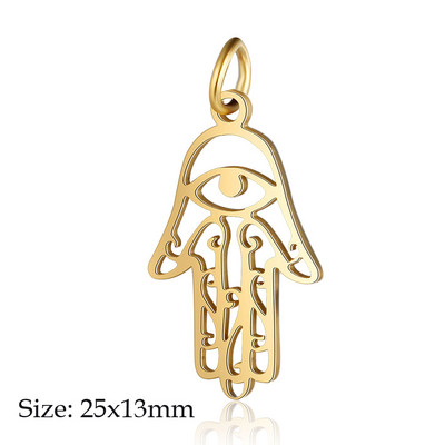 5 bucăți/lot 12 Horoscop Zodiac Breloc DIY Comerț cu ridicata Din oțel inoxidabil Harta lumii Frunze Pandantiv Palm Sun Hamsa Hand Connectors Charm