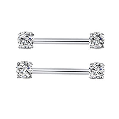 2 buc/lot Inele pentru mamelon Zircon 16mm Inel pentru piercing la sân din oțel inoxidabil Seturi de cercei pentru piercing Cartlidge Bijuterii pentru corp