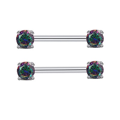 2 buc/lot Inele pentru mamelon Zircon 16mm Inel pentru piercing la sân din oțel inoxidabil Seturi de cercei pentru piercing Cartlidge Bijuterii pentru corp