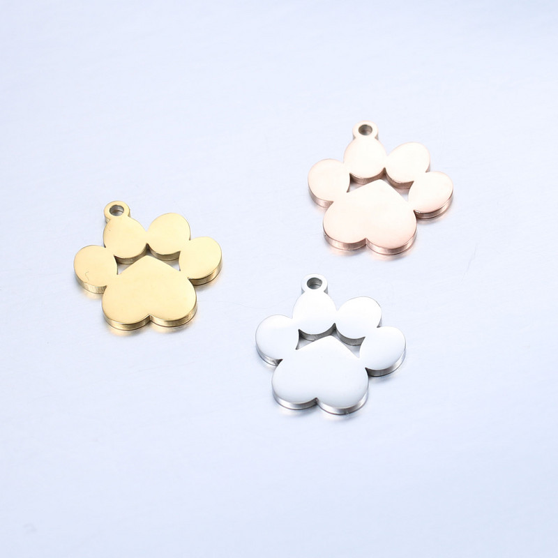 DOOYIO 5 buc/lot Brelocuri din oțel inoxidabil Animale Pandantive cu gheare de câine și pisică pentru bricolaj, colier, bijuterii, consumabile de fabricare manuală