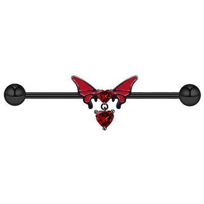 Red Butterfly Bellybutton gyűrű mellkas gyűrű orr piercing Industrail fülcsont köröm szív alakú mellbimbó piercing köldök ékszer
