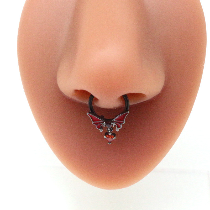 Red Butterfly Bellybutton gyűrű mellkas gyűrű orr piercing Industrail fülcsont köröm szív alakú mellbimbó piercing köldök ékszer