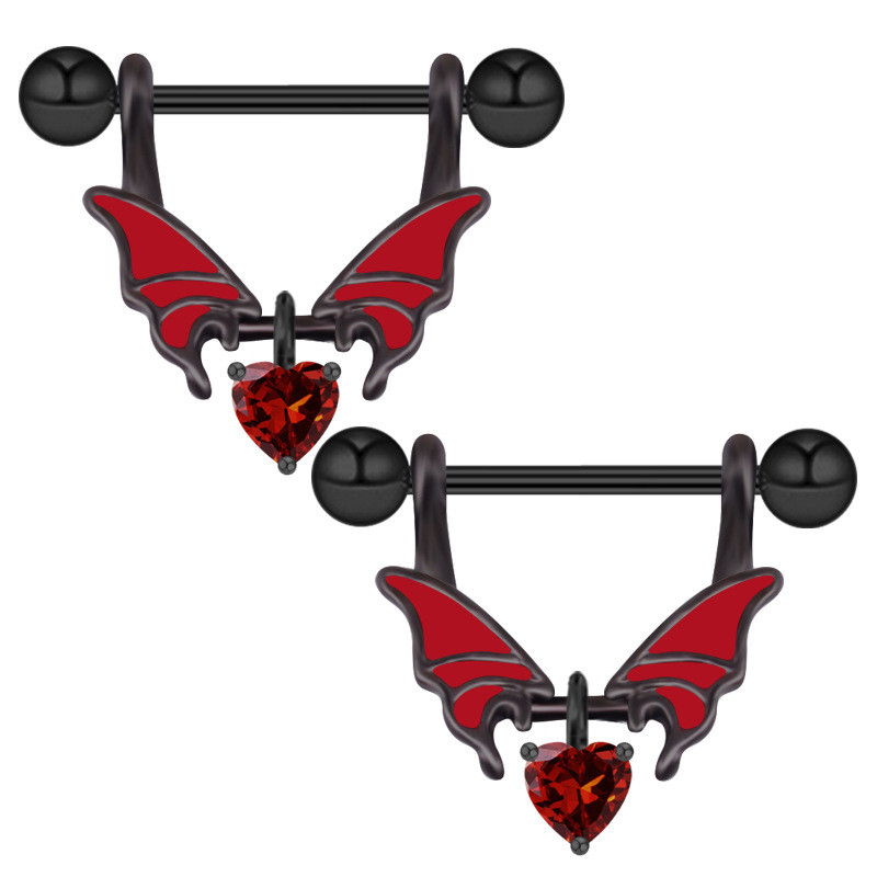 Red Butterfly Bellybutton gyűrű mellkas gyűrű orr piercing Industrail fülcsont köröm szív alakú mellbimbó piercing köldök ékszer