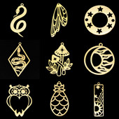 5db/tétel 316 rozsdamentes acél geometriai barkács fülbevaló medál nagykereskedés ékszer pillangó szárnyak gomba leletek nap