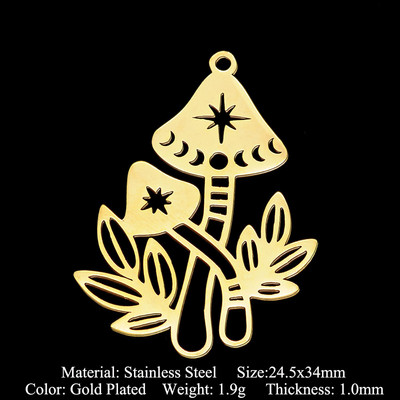 5db/tétel 316 rozsdamentes acél geometriai barkács fülbevaló medál nagykereskedés ékszer pillangó szárnyak gomba leletek nap