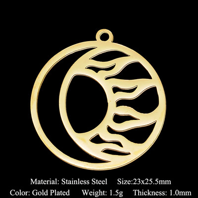 5db/tétel 316 rozsdamentes acél geometriai barkács fülbevaló medál nagykereskedés ékszer pillangó szárnyak gomba leletek nap