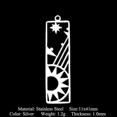 5db/tétel 316 rozsdamentes acél geometriai barkács fülbevaló medál nagykereskedés ékszer pillangó szárnyak gomba leletek nap