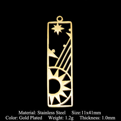 5db/tétel 316 rozsdamentes acél geometriai barkács fülbevaló medál nagykereskedés ékszer pillangó szárnyak gomba leletek nap