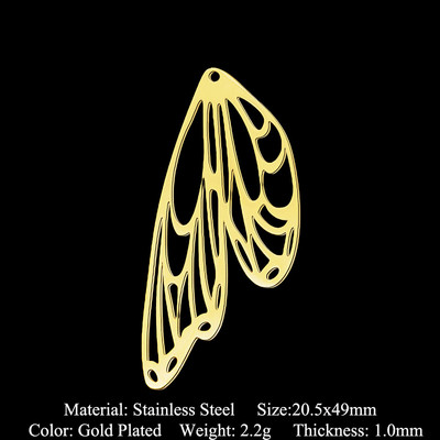 5db/tétel 316 rozsdamentes acél geometriai barkács fülbevaló medál nagykereskedés ékszer pillangó szárnyak gomba leletek nap