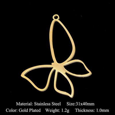 5db/tétel 316 rozsdamentes acél geometriai barkács fülbevaló medál nagykereskedés ékszer pillangó szárnyak gomba leletek nap