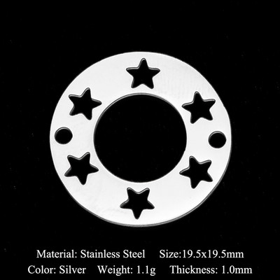 5db/tétel 316 rozsdamentes acél geometriai barkács fülbevaló medál nagykereskedés ékszer pillangó szárnyak gomba leletek nap