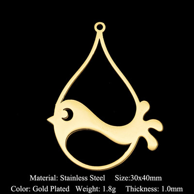 5db/tétel 316 rozsdamentes acél geometriai barkács fülbevaló medál nagykereskedés ékszer pillangó szárnyak gomba leletek nap