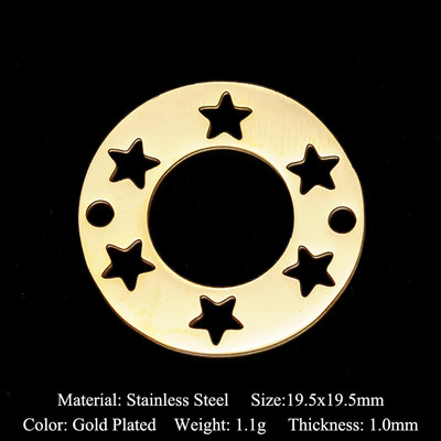 5db/tétel 316 rozsdamentes acél geometriai barkács fülbevaló medál nagykereskedés ékszer pillangó szárnyak gomba leletek nap